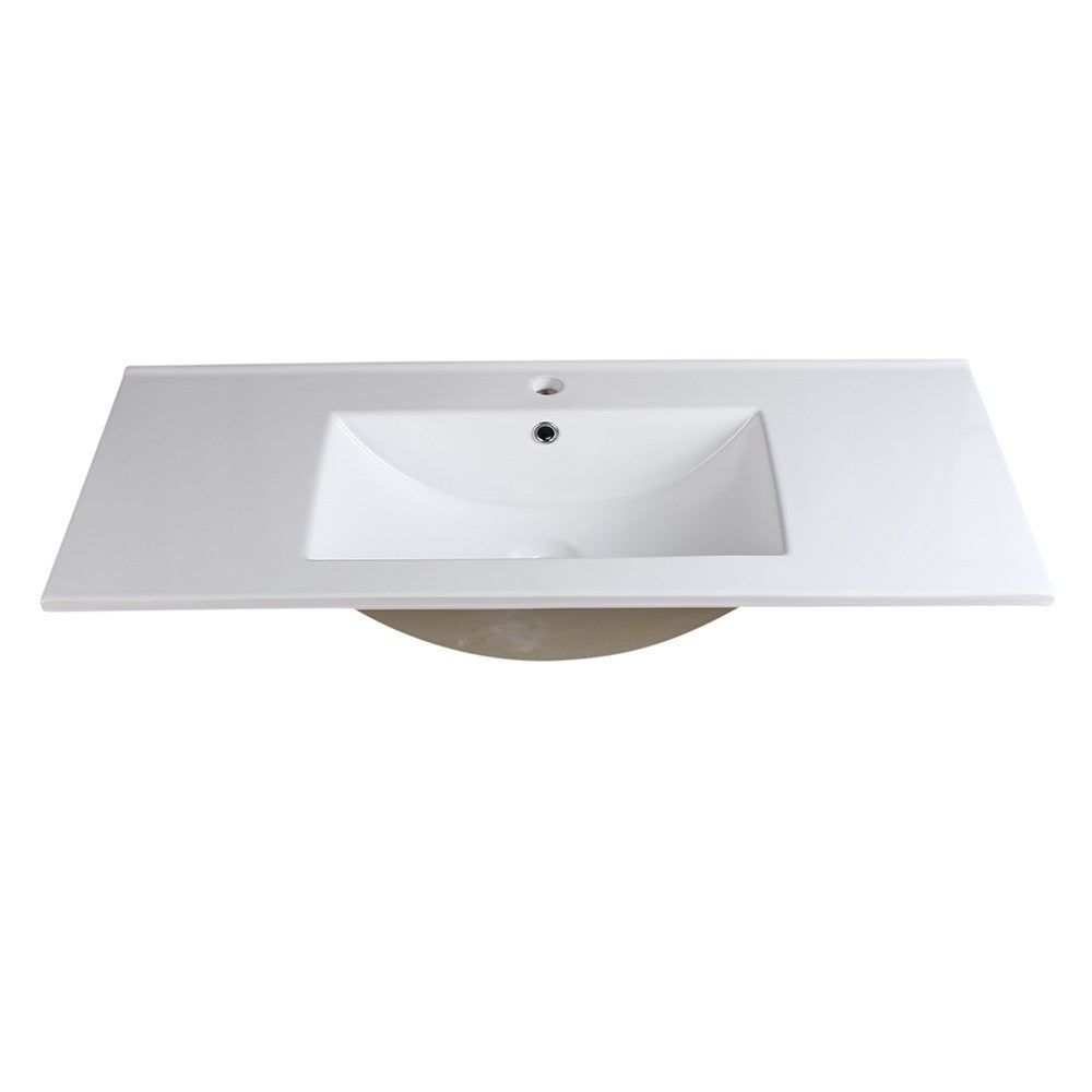 Fresca Allier 40" White Integrated Sink / Countertop