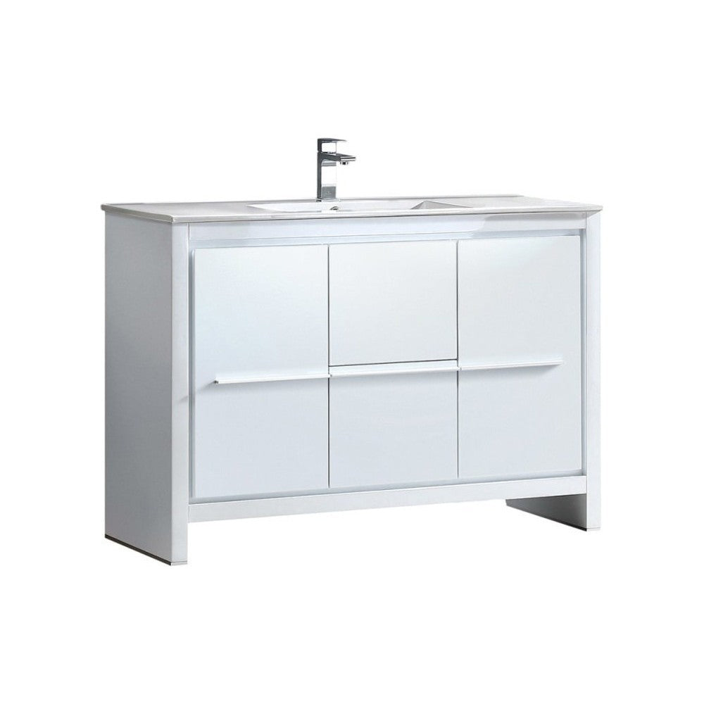 Fresca Allier 48" White Modern Bathroom Cabinet w/ Sink
