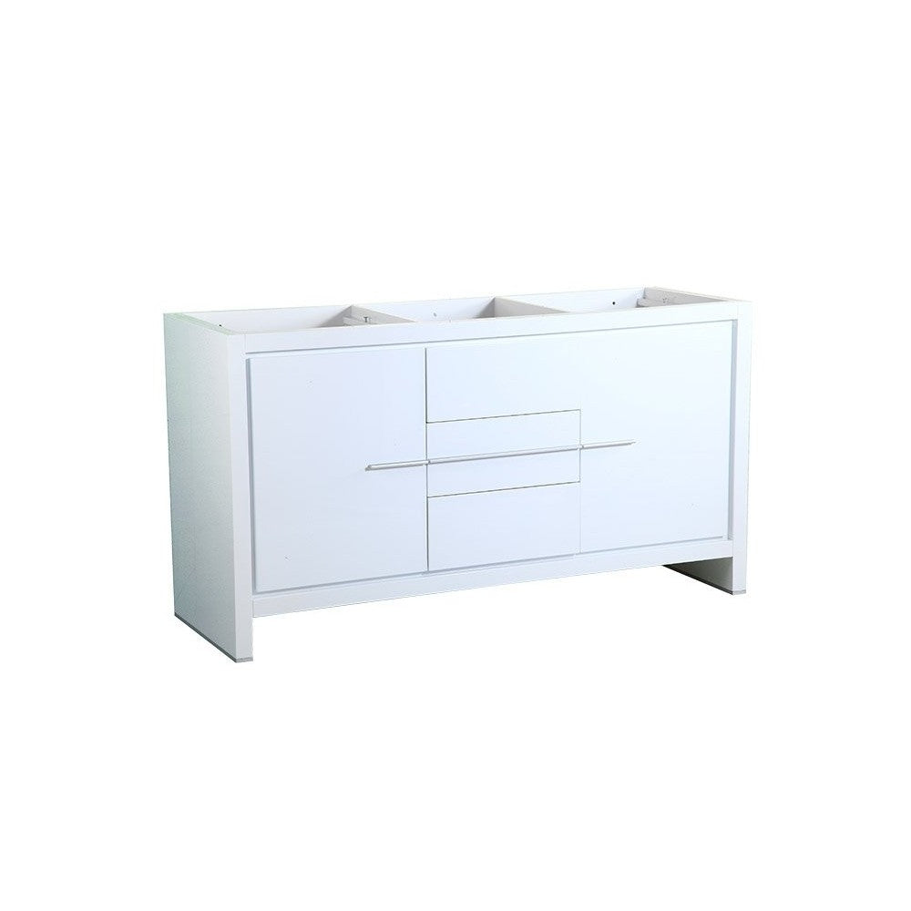 Fresca Allier 60" White Modern Double Sink Bathroom Cabinet