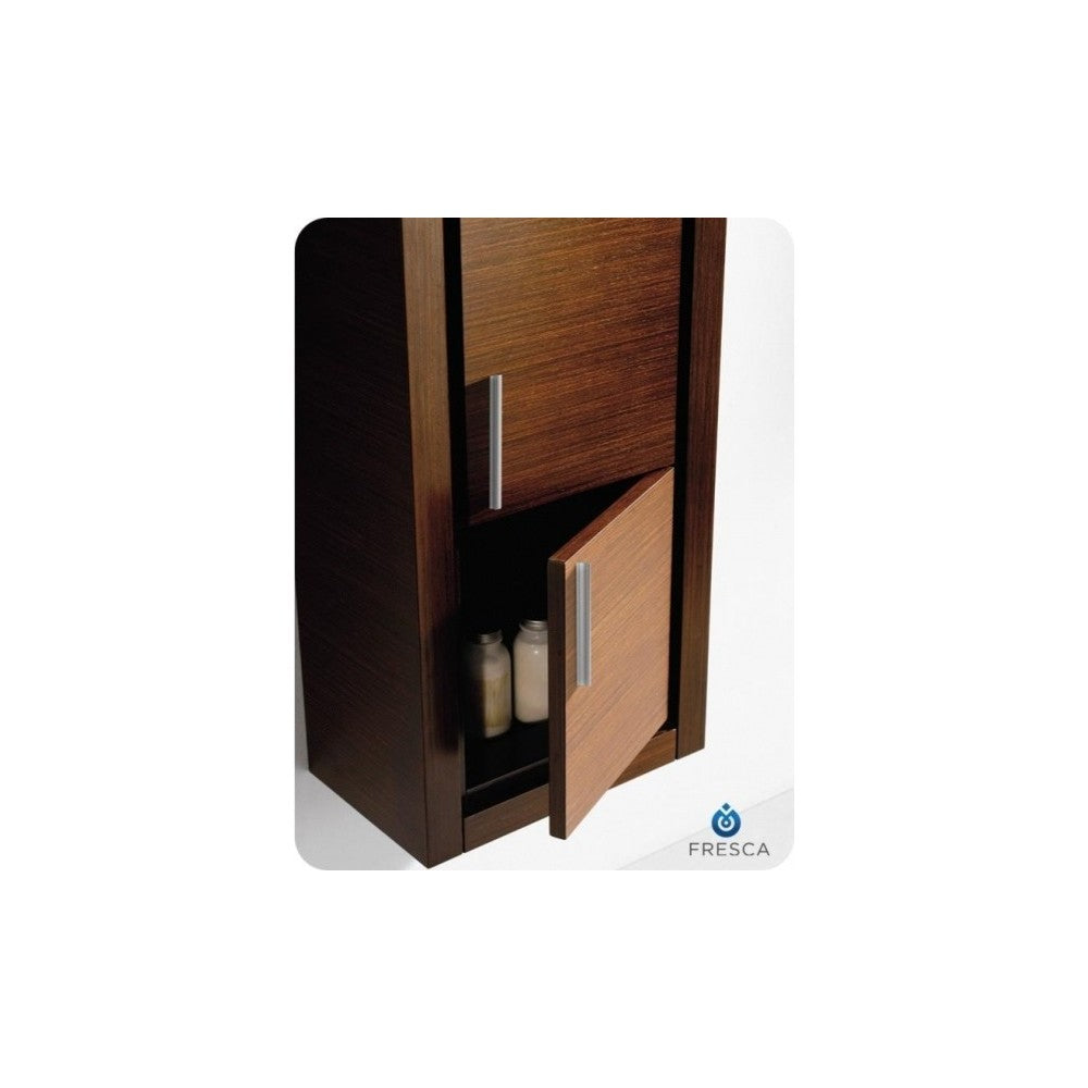 Fresca Allier Wenge Brown Bathroom Linen Side Cabinet w/ 2 Doors