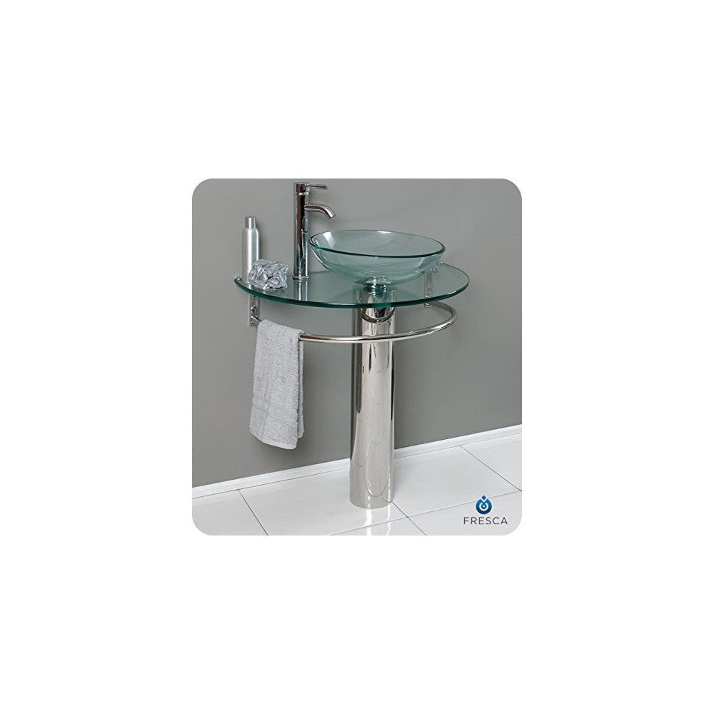 Fresca Attrazione 30" Modern Glass Bathroom Pedestal