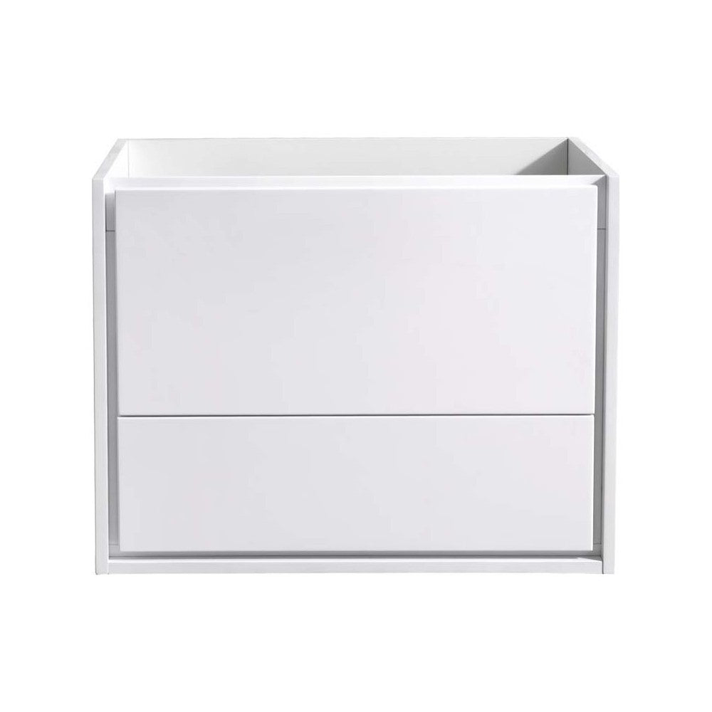 Fresca Catania 30" Glossy White Wall Hung Modern Bathroom Cabinet