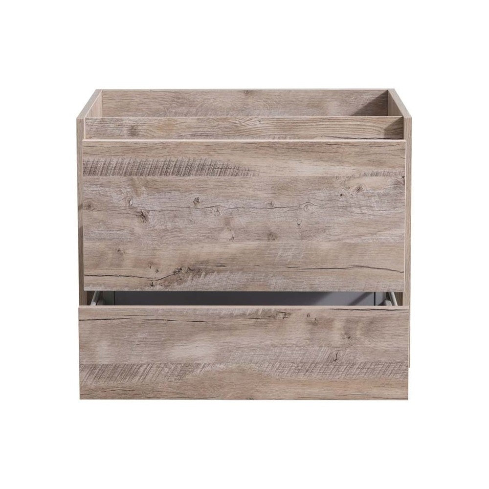 Fresca Catania 30" Rustic Natural Wood Wall Hung Modern Bathroom Cabinet