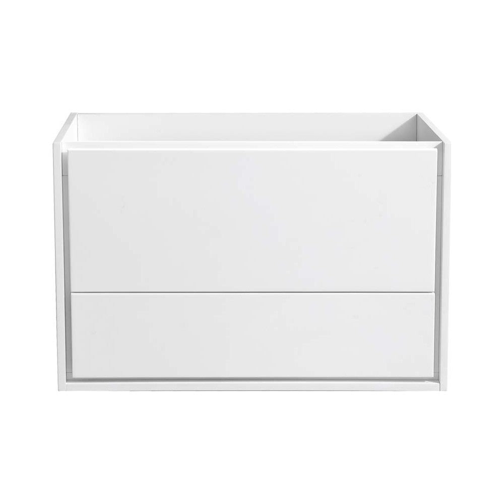 Fresca Catania 36" Glossy White Wall Hung Modern Bathroom Cabinet