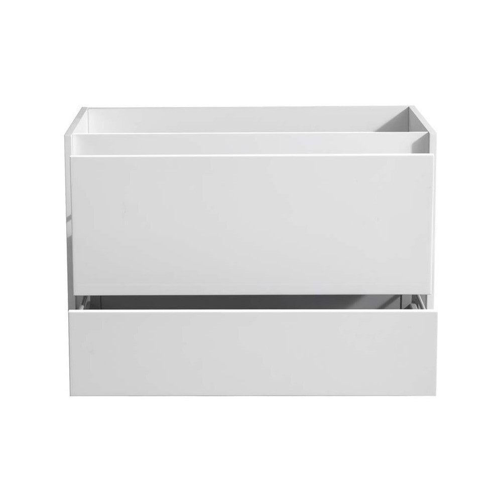 Fresca Catania 36" Glossy White Wall Hung Modern Bathroom Cabinet