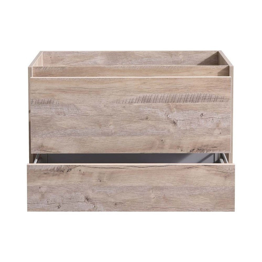 Fresca Catania 36" Rustic Natural Wood Wall Hung Modern Bathroom Cabinet