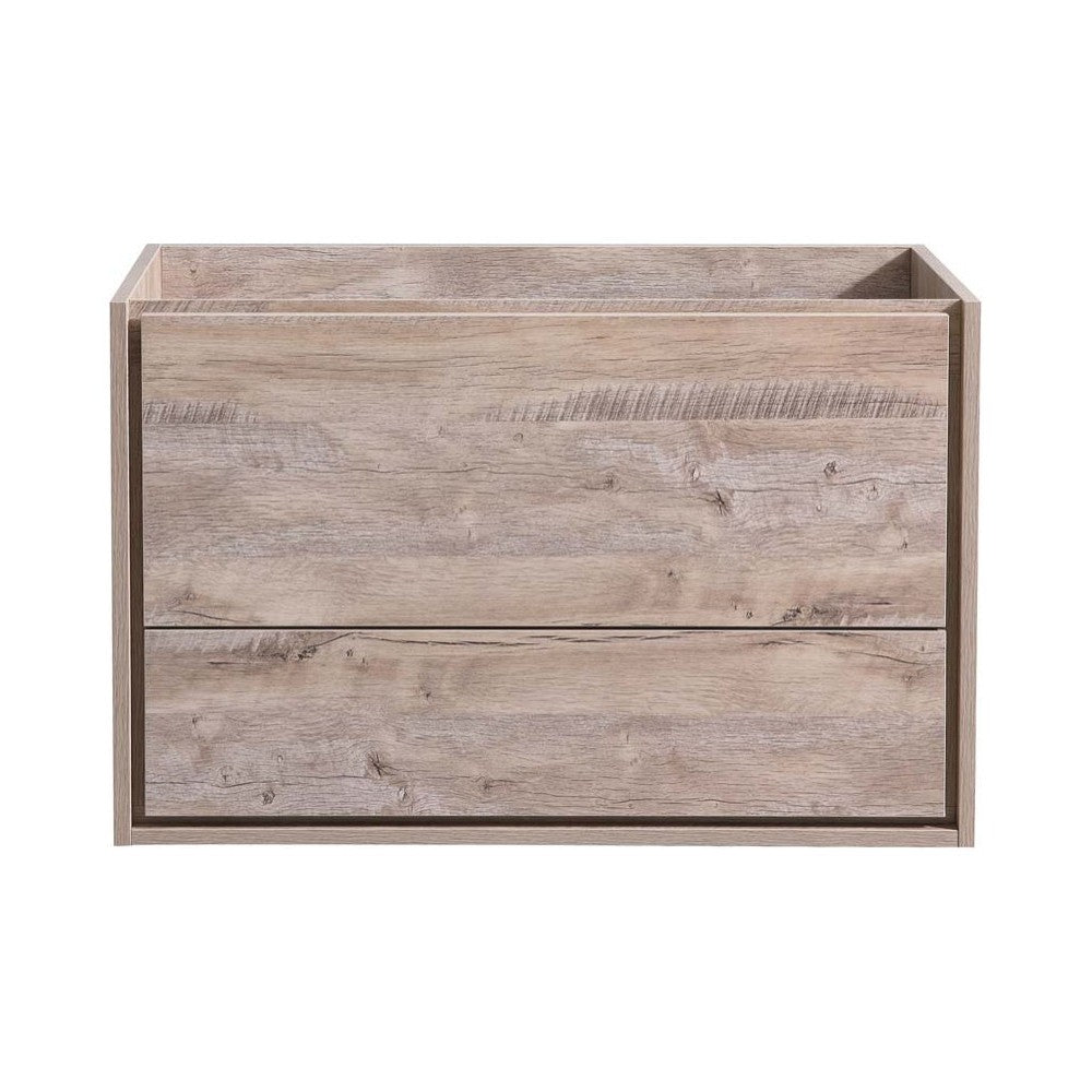 Fresca Catania 36" Rustic Natural Wood Wall Hung Modern Bathroom Cabinet