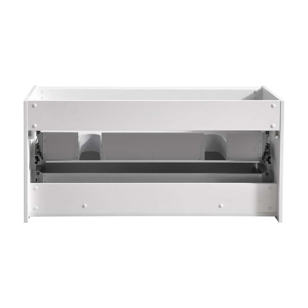 Fresca Catania 48" Glossy White Wall Hung Double Sink Modern Bathroom Cabinet