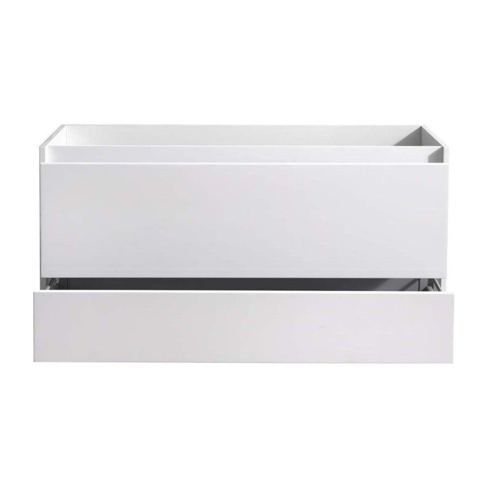 Fresca Catania 48" Glossy White Wall Hung Double Sink Modern Bathroom Cabinet