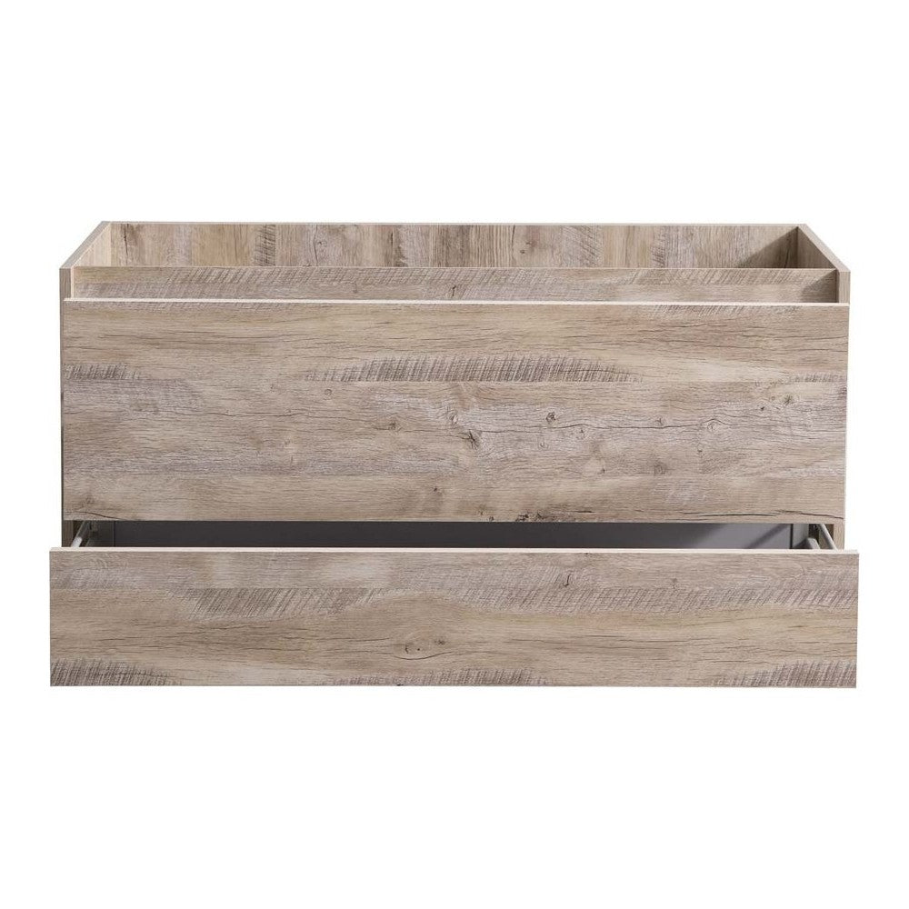 Fresca Catania 48" Rustic Natural Wood Wall Hung Modern Bathroom Cabinet