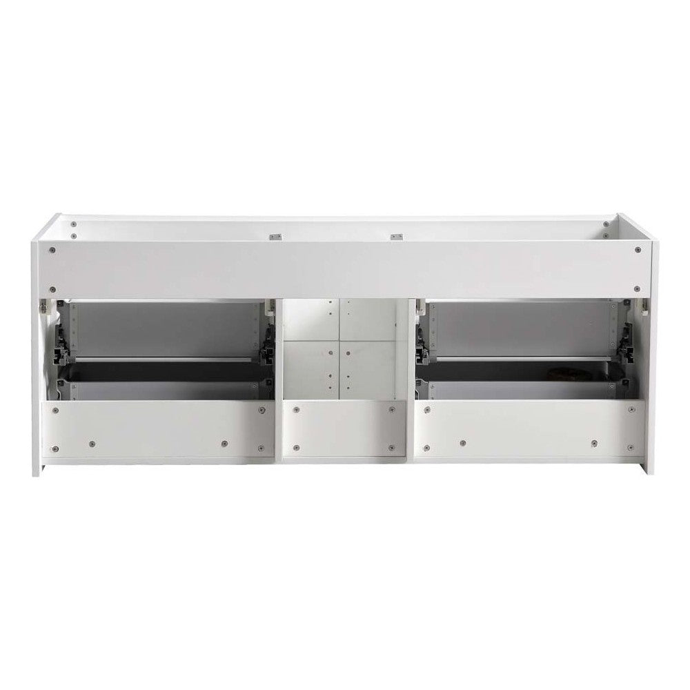 Fresca Catania 60" Glossy White Wall Hung Single Sink Modern Bathroom Cabinet