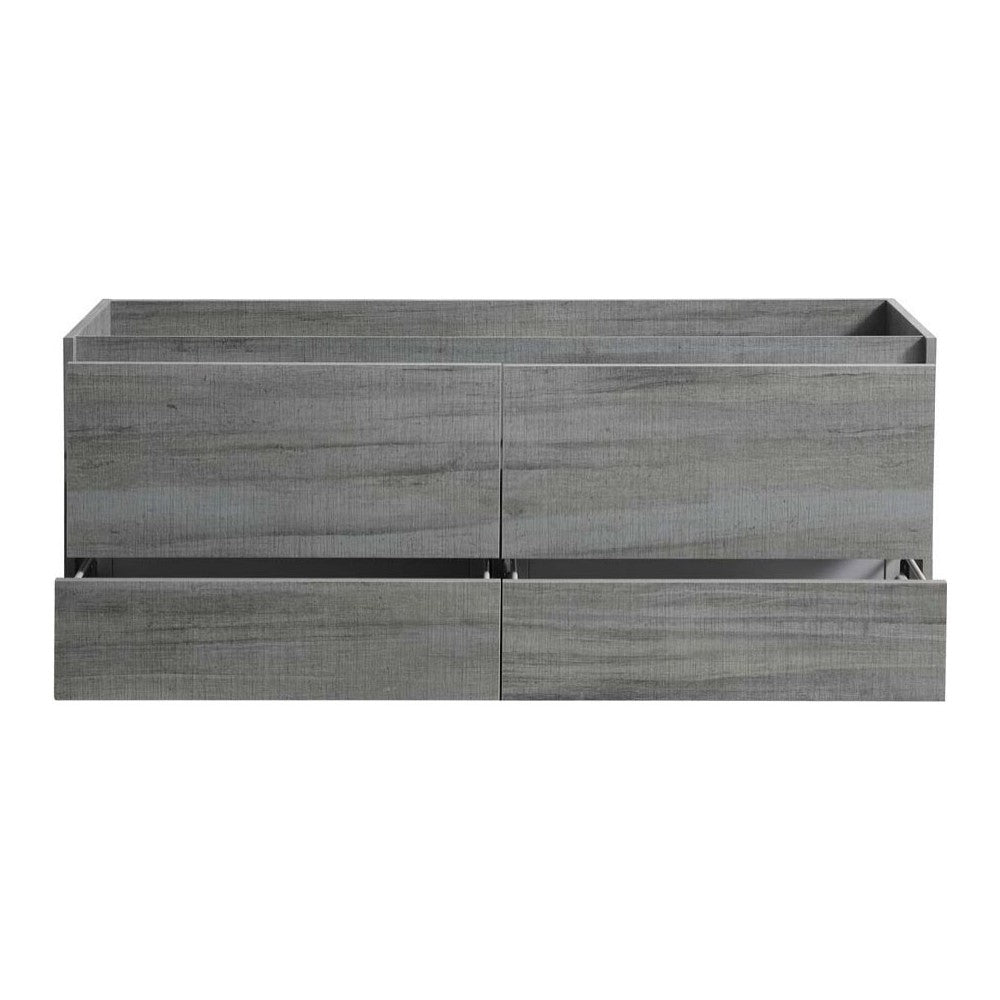 Fresca Catania 60" Ocean Gray Wall Hung Single Sink Modern Bathroom Cabinet