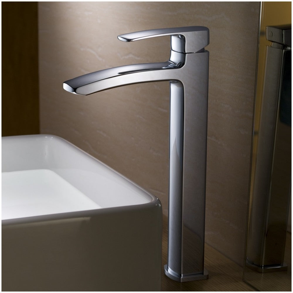 Fresca Fiora Single Hole Vessel Mount Bathroom Vanity Faucet - Chrome