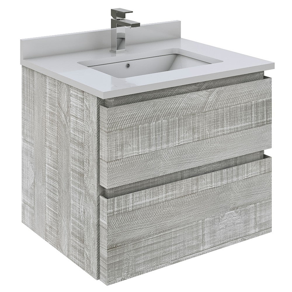 Fresca Formosa 23" Wall Hung Modern Bathroom Cabinet in Ash