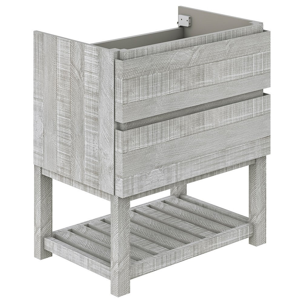 Fresca Formosa 29" Floor Standing Open Bottom Modern Bathroom Cabinet in Ash