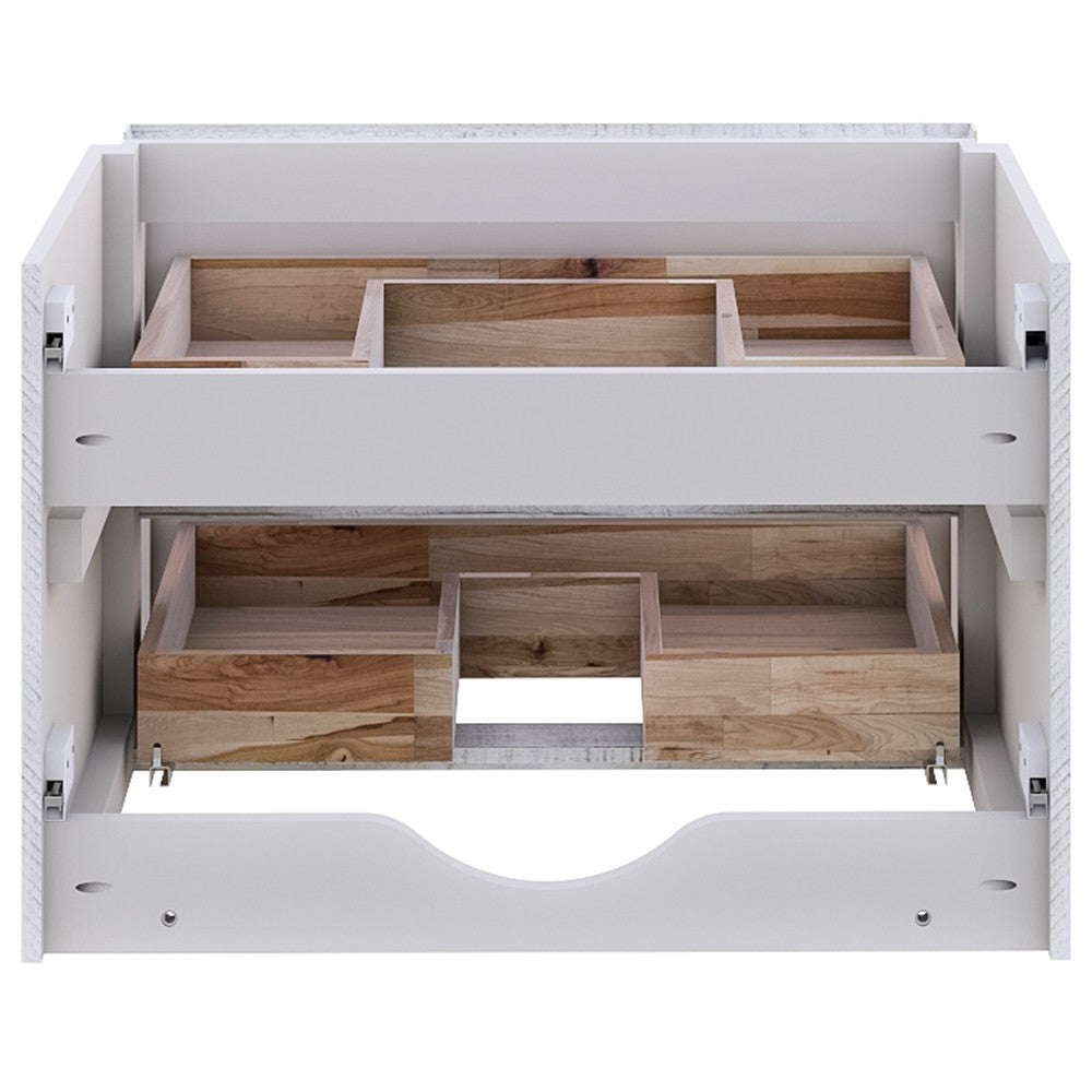 Fresca Formosa 29" Wall Hung Modern Bathroom Cabinet in Rustic White