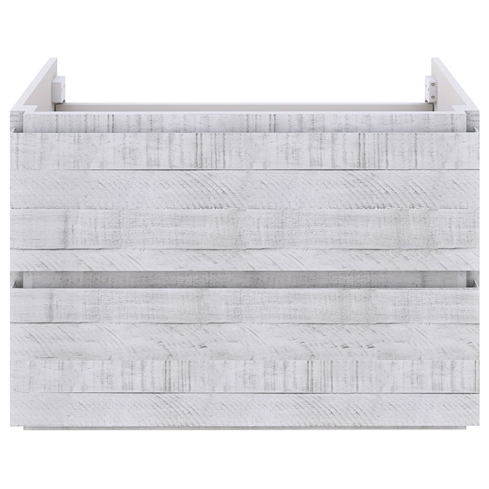 Fresca Formosa 29" Wall Hung Modern Bathroom Cabinet in Rustic White