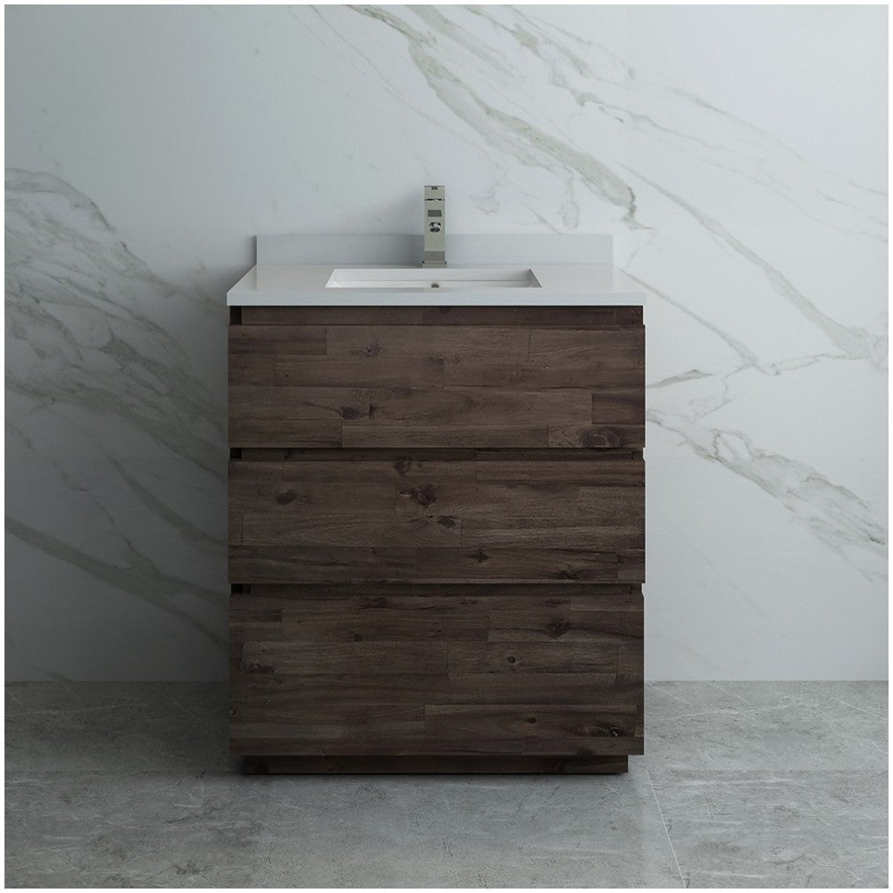 Fresca Formosa 30" Floor Standing Modern Bathroom Cabinet w/ Top & Sink
