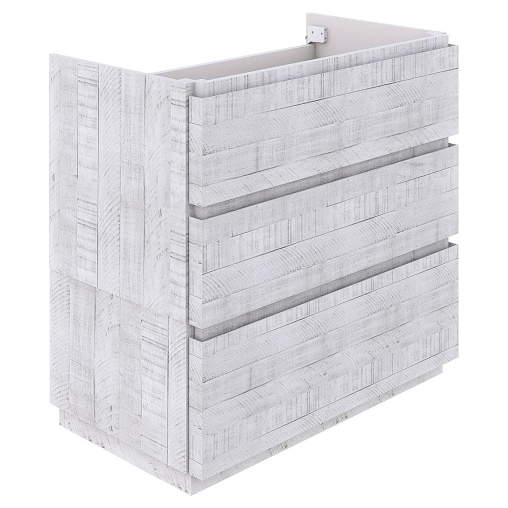 Fresca Formosa 35" Floor Standing Modern Bathroom Cabinet in Rustic White