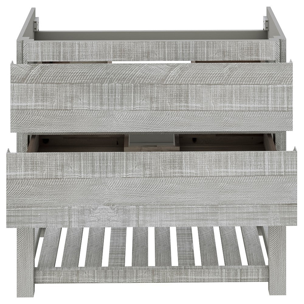 Fresca Formosa 35" Floor Standing Open Bottom Modern Bathroom Cabinet in Ash
