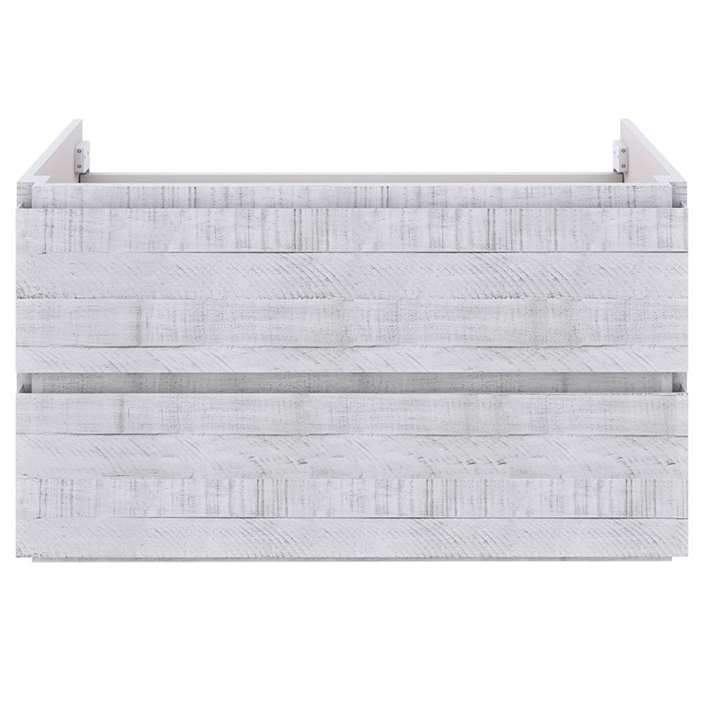 Fresca Formosa 35" Wall Hung Modern Bathroom Cabinet in Rustic White