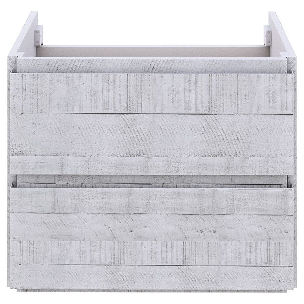 Fresca Formosa 46" Wall Hung Double Sink Modern Bathroom Cabinet in Rustic White