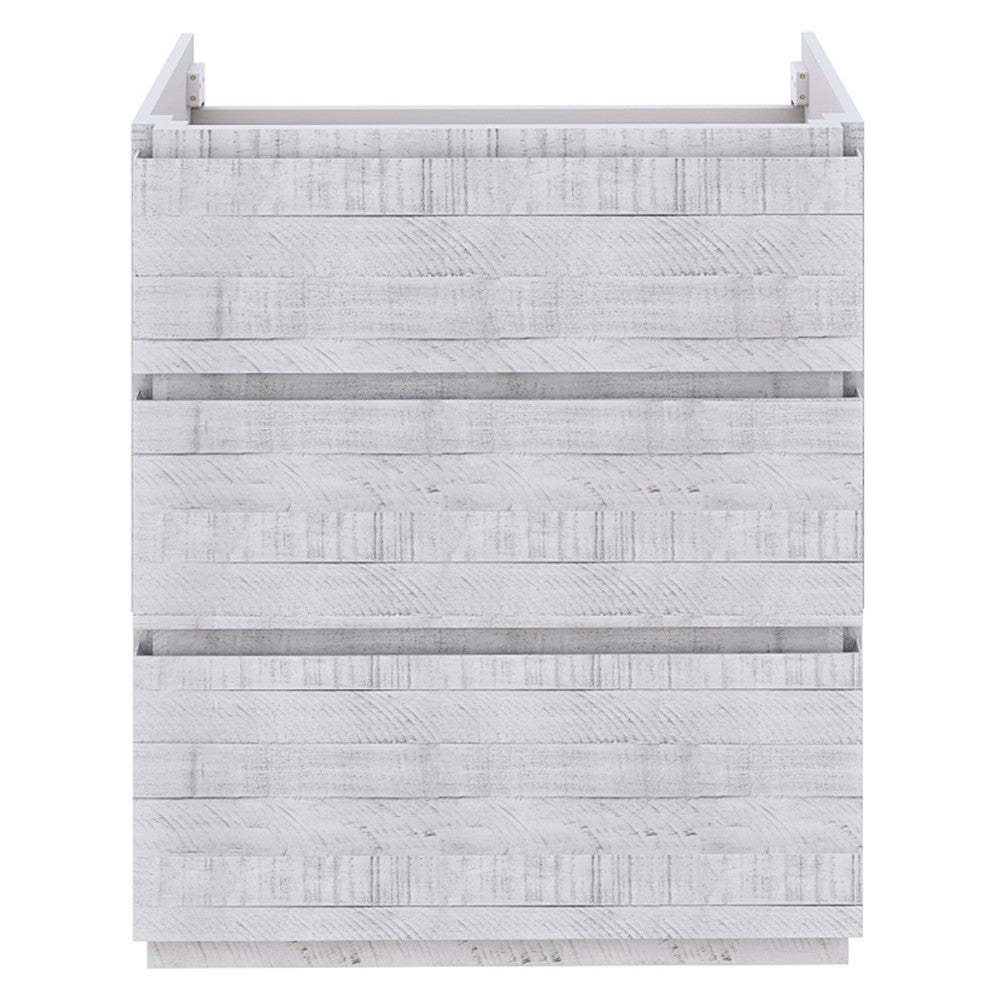 Fresca Formosa 53" Floor Standing Modern Bathroom Cabinet in Rustic White