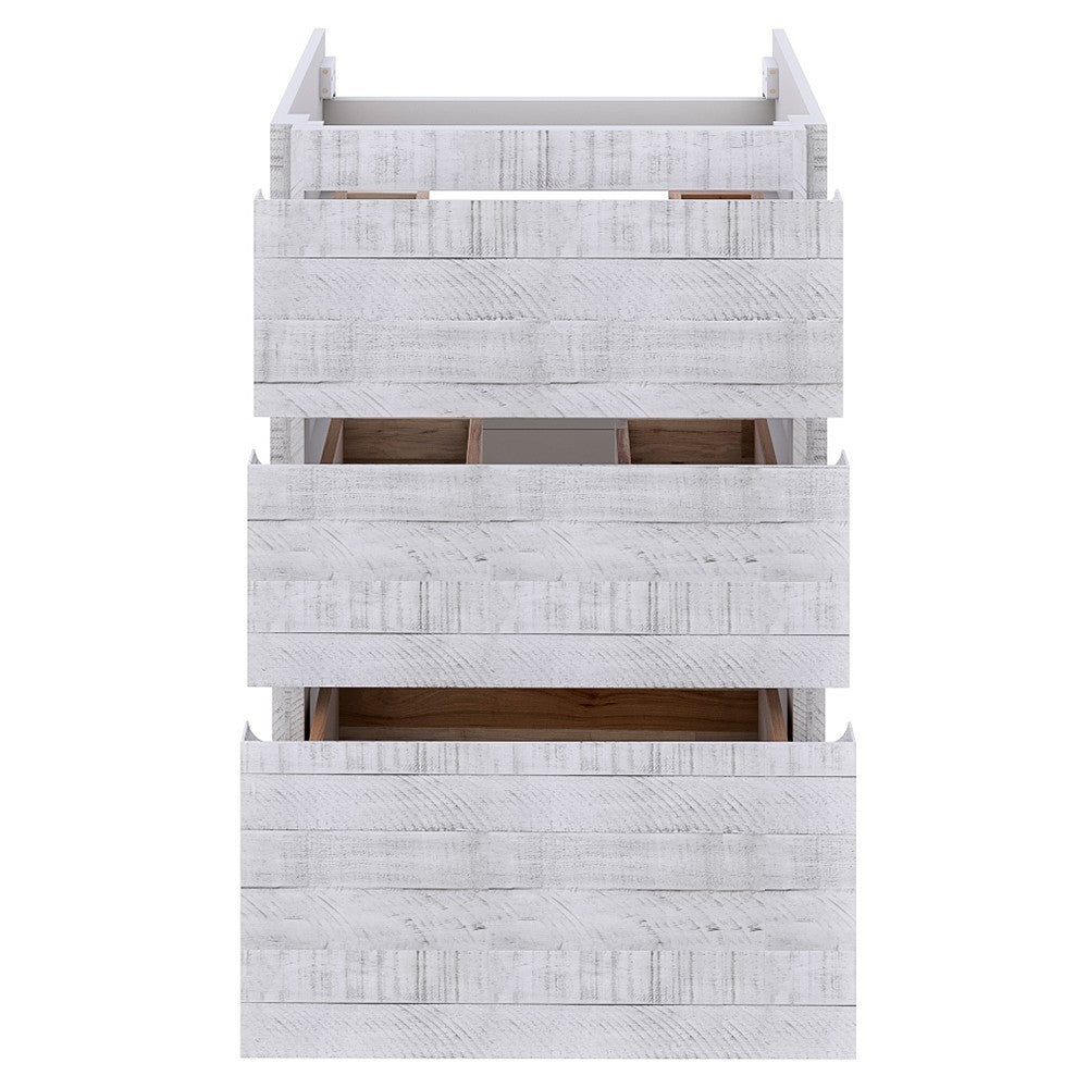 Fresca Formosa 58" Floor Standing Double Sink Bathroom Cabinet in Rustic White