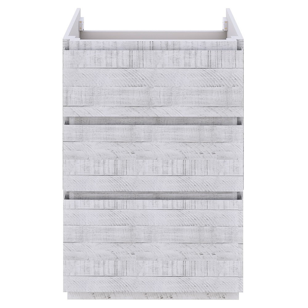 Fresca Formosa 58" Floor Standing Double Sink Bathroom Cabinet in Rustic White