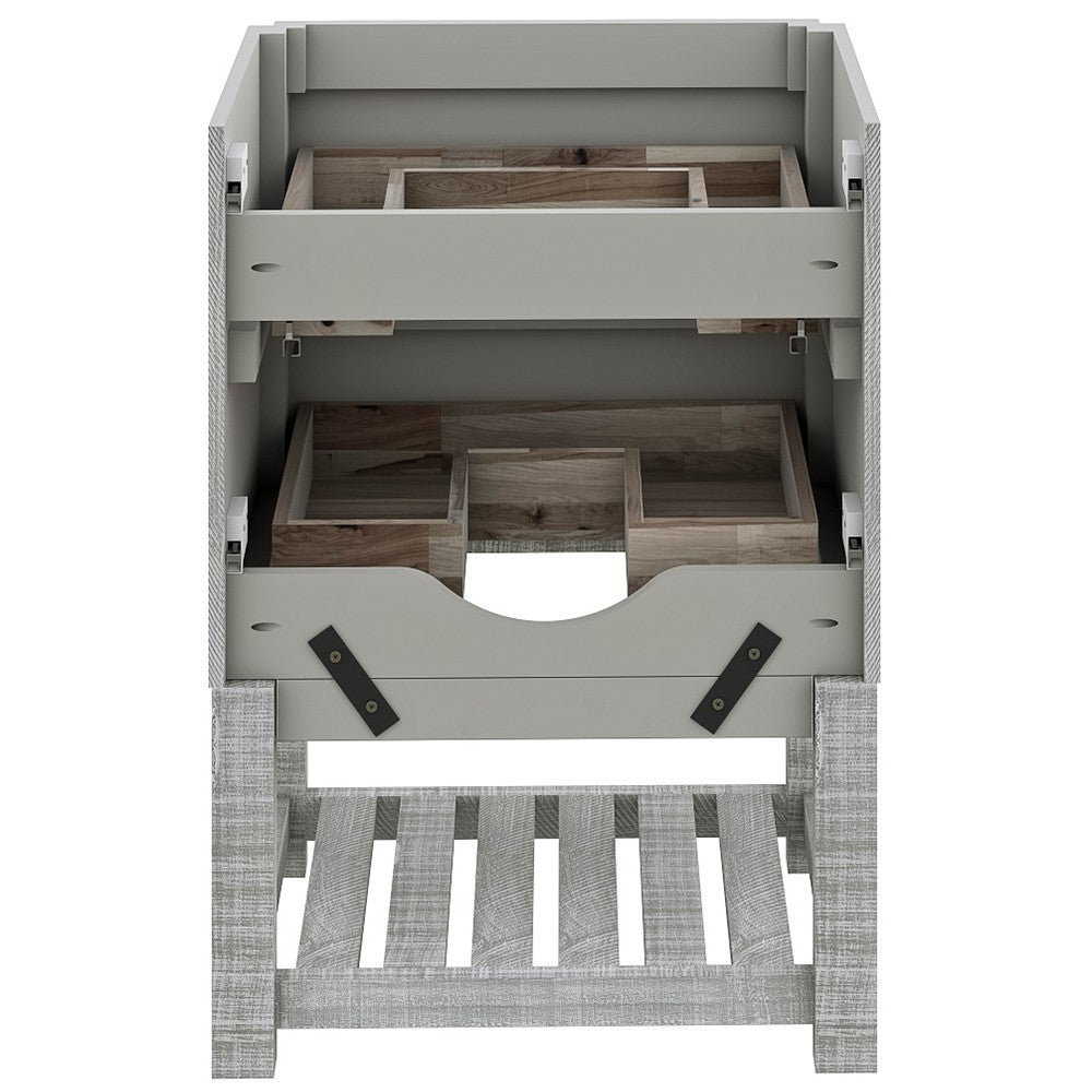 Fresca Formosa 58" Open Bottom Double Sink Bathroom Cabinet in Ash