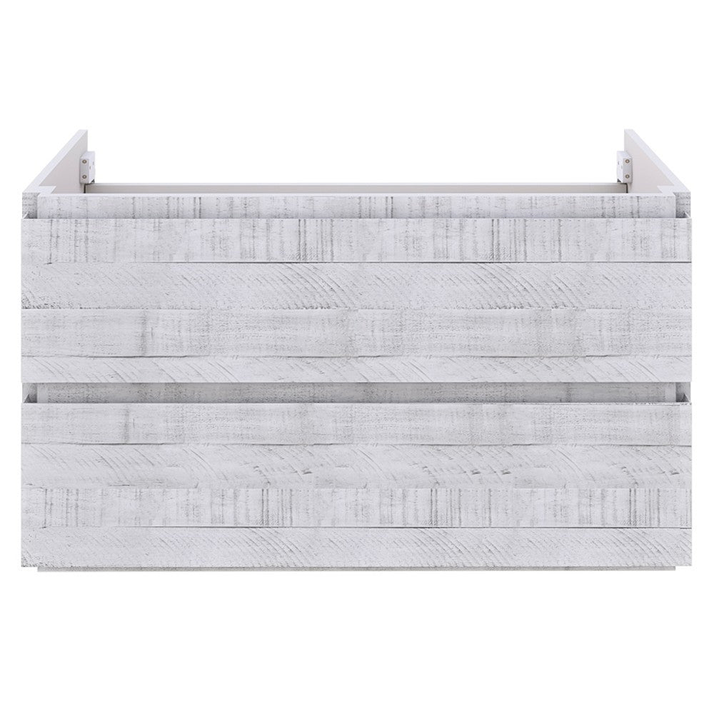 Fresca Formosa 59" Wall Hung Single Sink Modern Bathroom Cabinet in Rustic White
