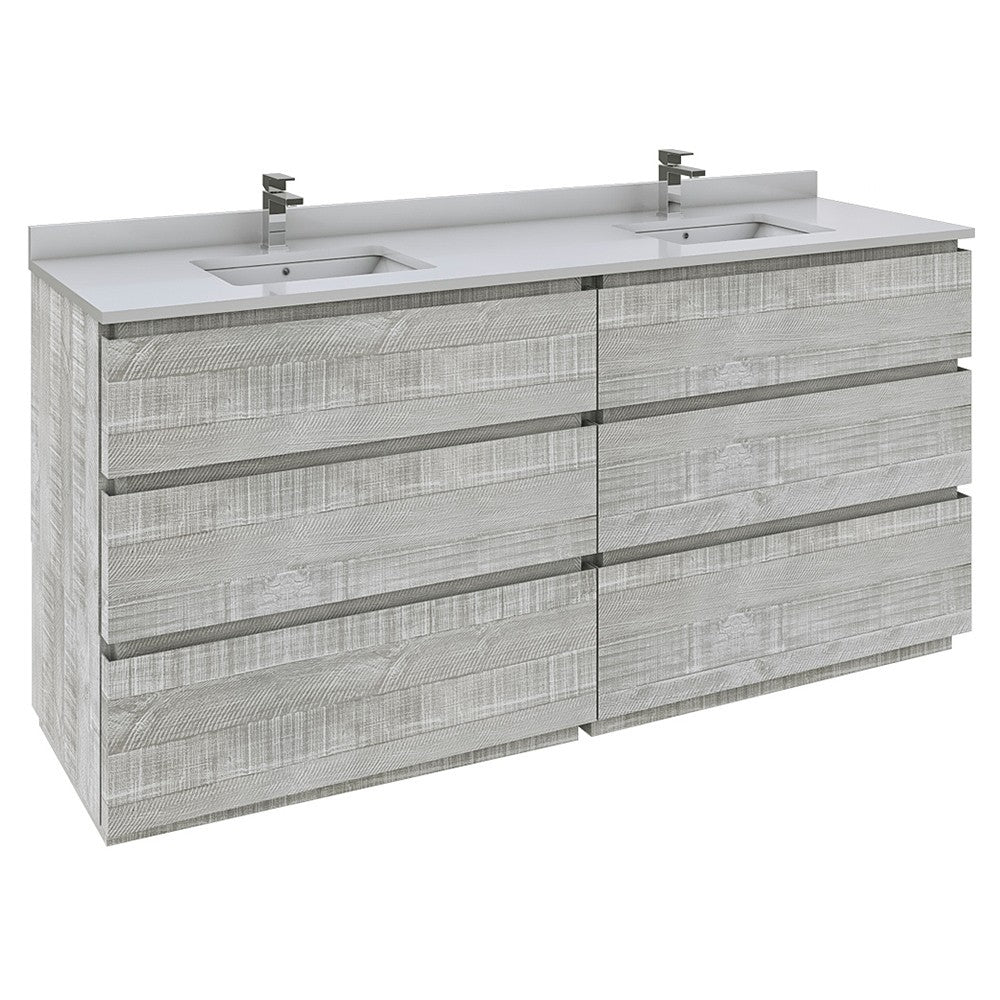 Fresca Formosa 70" Floor Standing Modern Bathroom Cabinet in Ash