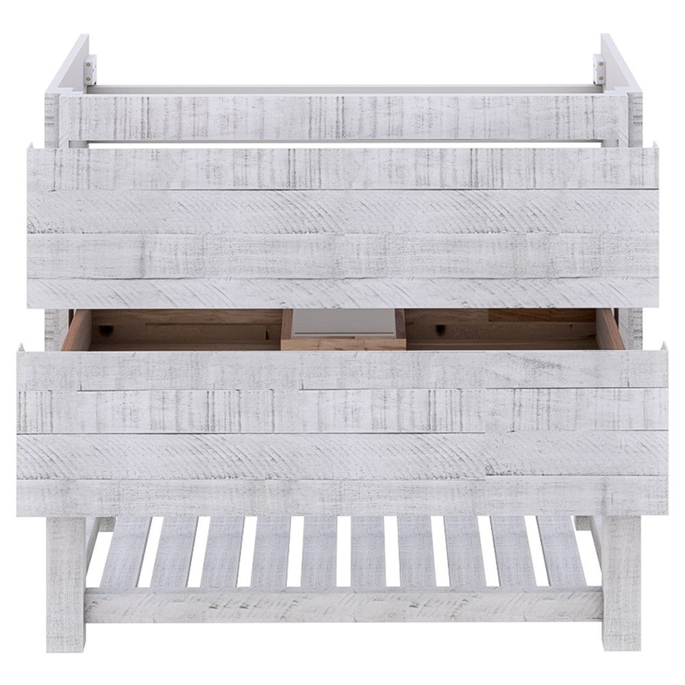 Fresca Formosa 70" Floor Standing Open Bottom Bathroom Cabinet in Rustic White