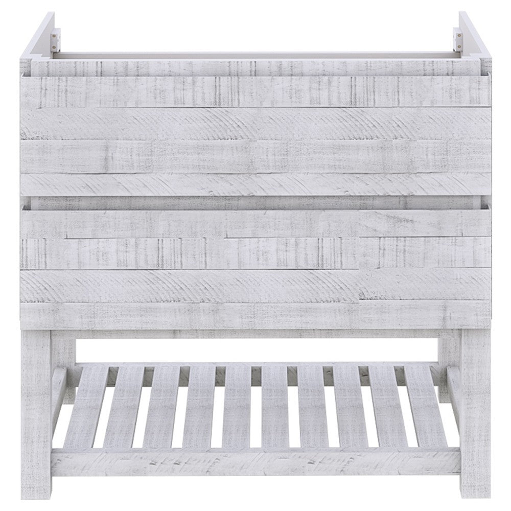 Fresca Formosa 70" Floor Standing Open Bottom Bathroom Cabinet in Rustic White