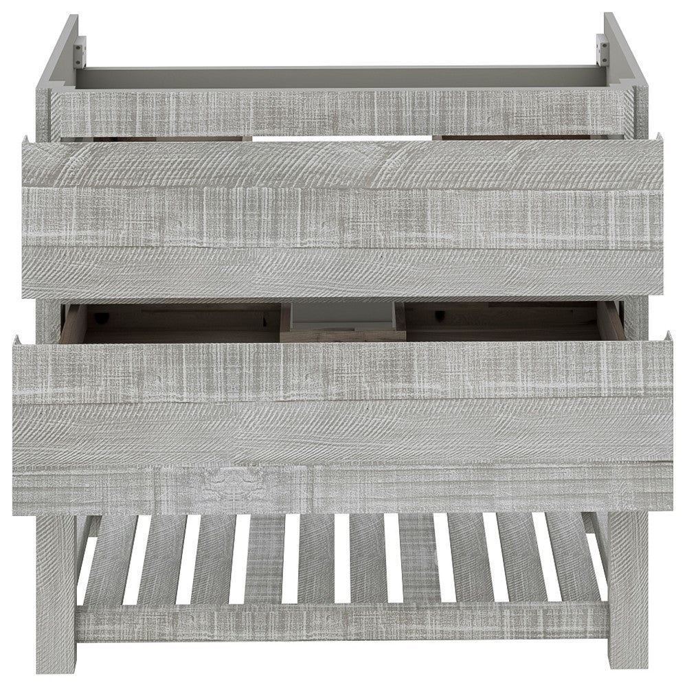 Fresca Formosa 82" Open Bottom Double Sink Bathroom Cabinet in Ash