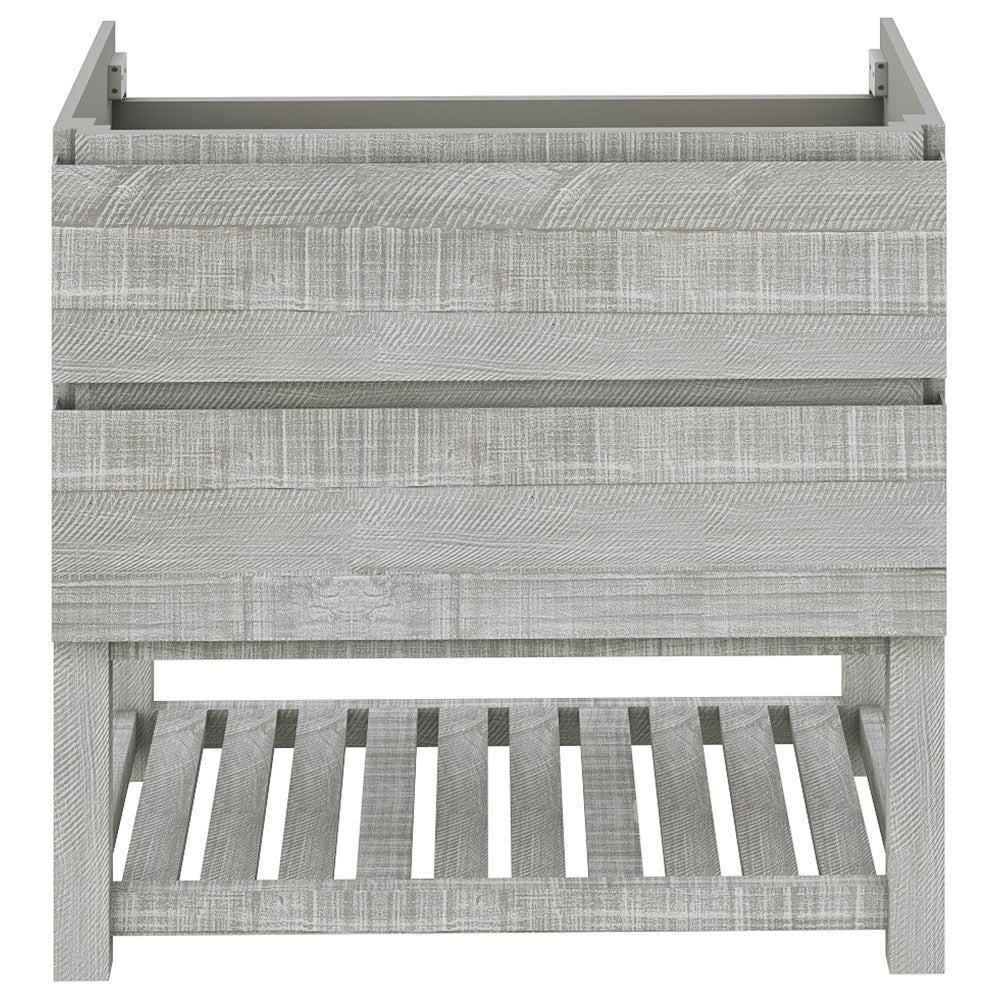 Fresca Formosa 82" Open Bottom Double Sink Bathroom Cabinet in Ash