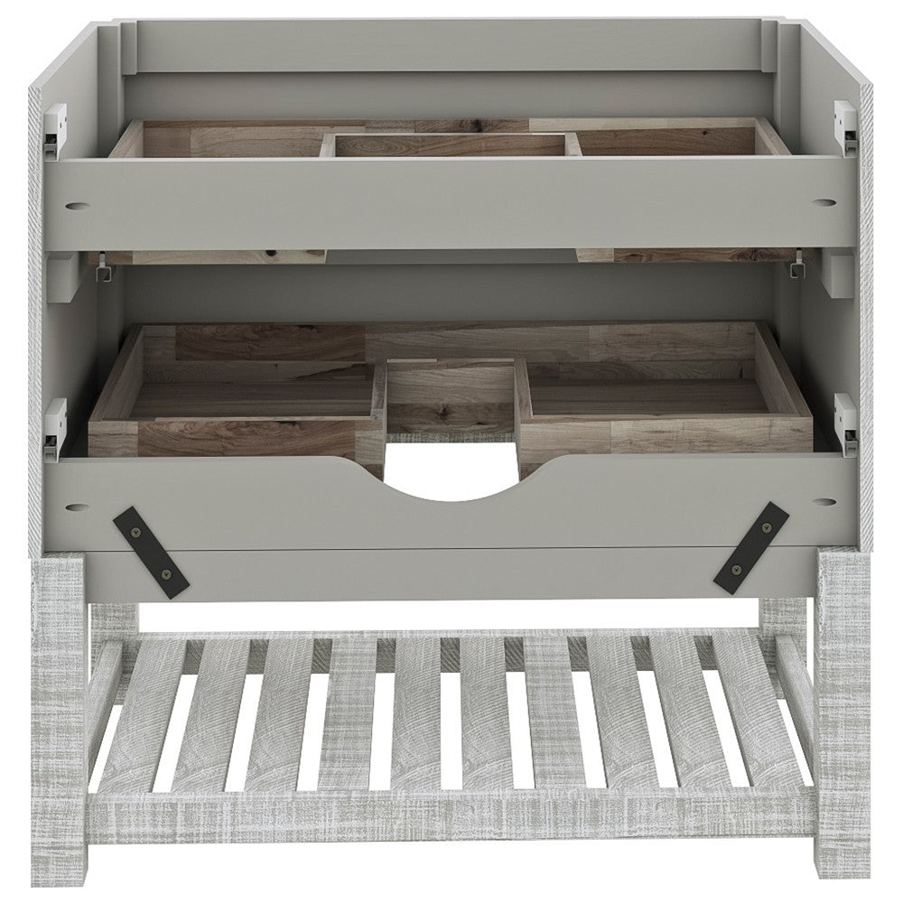 Fresca Formosa 82" Open Bottom Double Sink Bathroom Cabinet in Ash