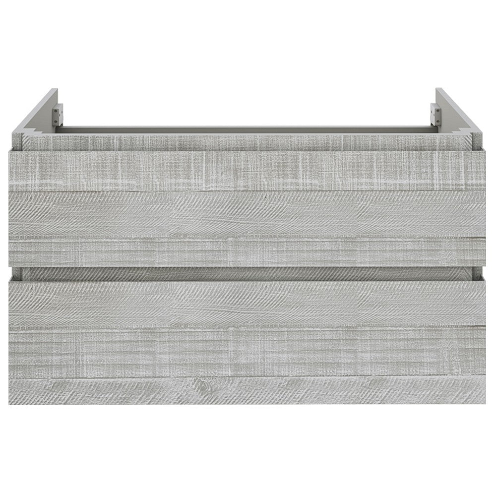 Fresca Formosa 82" Wall Hung Double Sink Modern Bathroom Cabinet in Ash