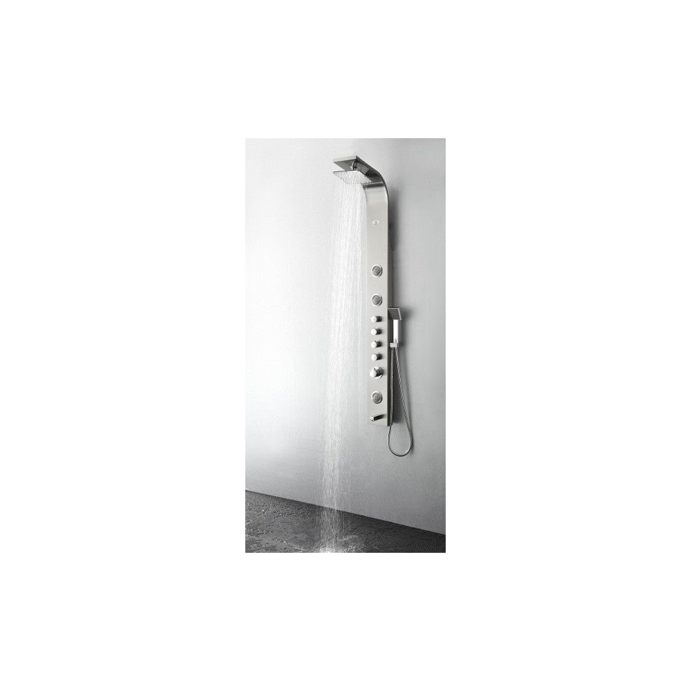 Fresca Geona Stainless Steel (Brushed Silver) Thermostatic Shower Massage Panel