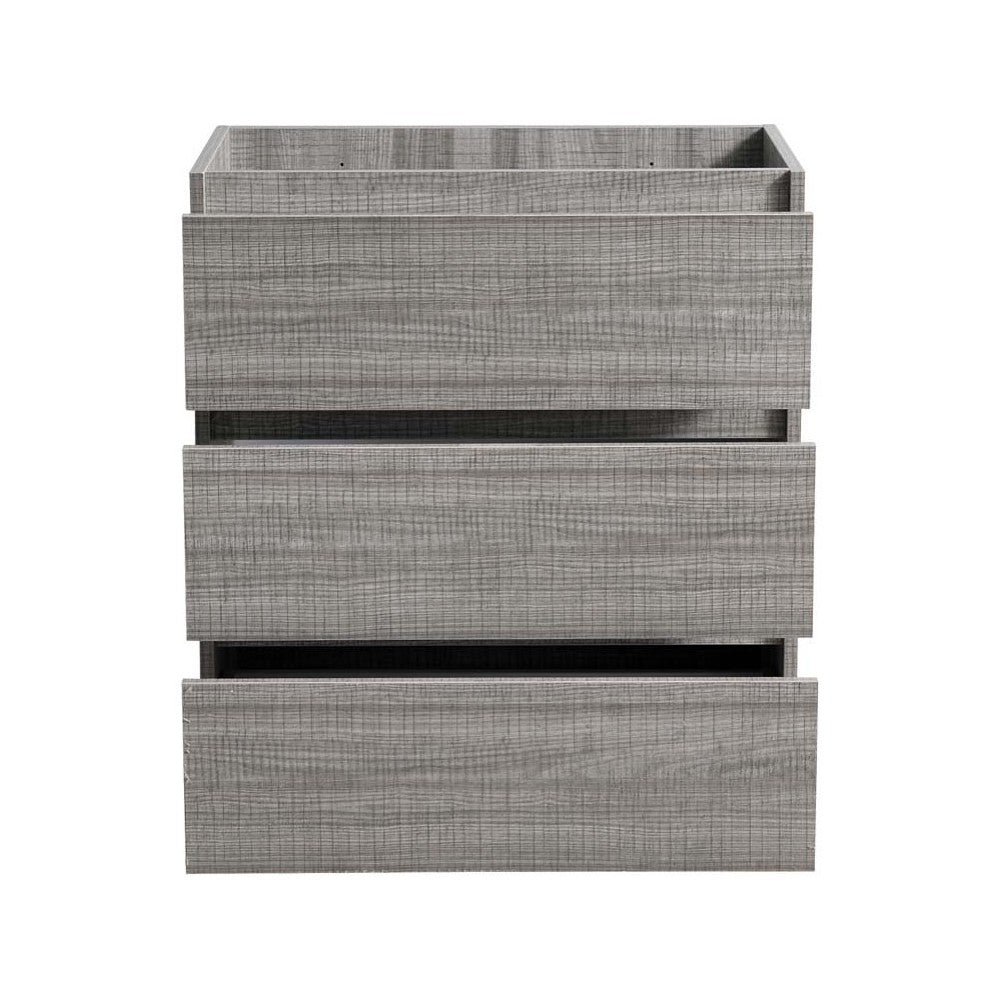 Fresca Lazzaro 30" Glossy Ash Gray Free Standing Modern Bathroom Cabinet
