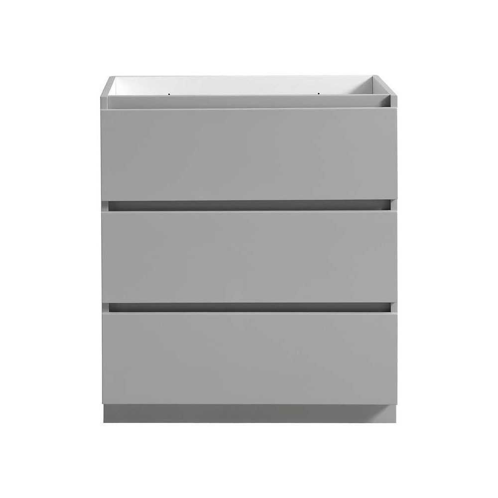 Fresca Lazzaro 30" Gray Free Standing Modern Bathroom Cabinet
