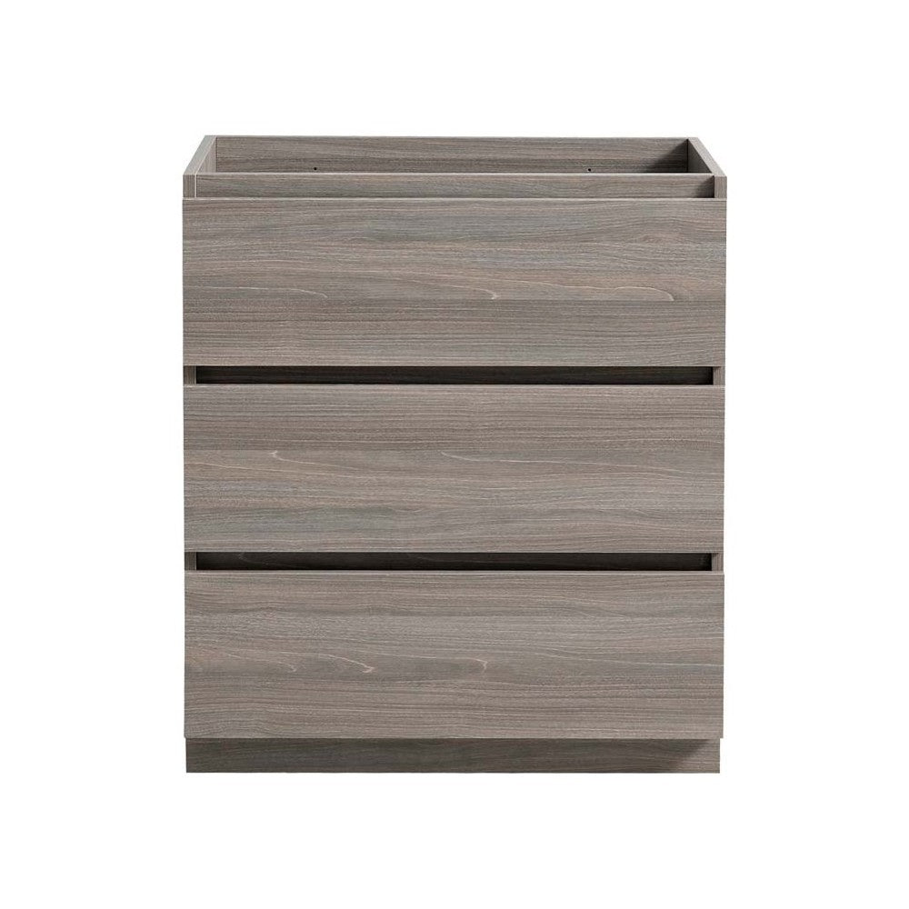 Fresca Lazzaro 30" Gray Wood Free Standing Modern Bathroom Cabinet