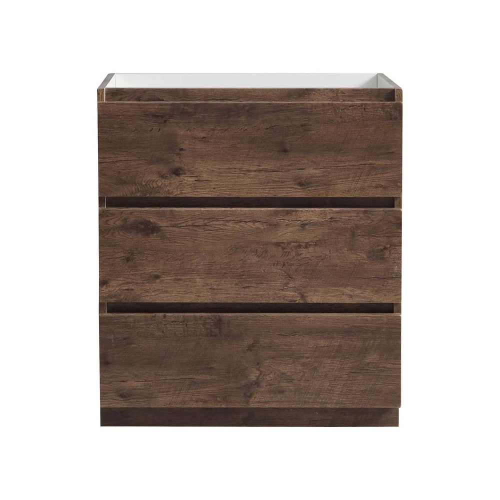 Fresca Lazzaro 30" Rosewood Free Standing Modern Bathroom Cabinet