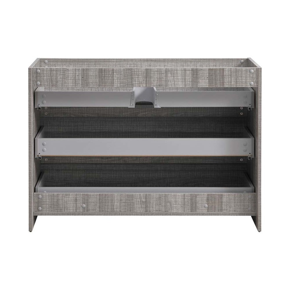 Fresca Lazzaro 48" Glossy Ash Gray Free Standing Modern Bathroom Cabinet