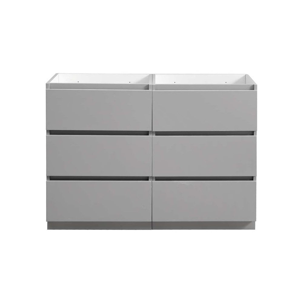 Fresca Lazzaro 48" Gray Free Standing Double Sink Modern Bathroom Cabinet
