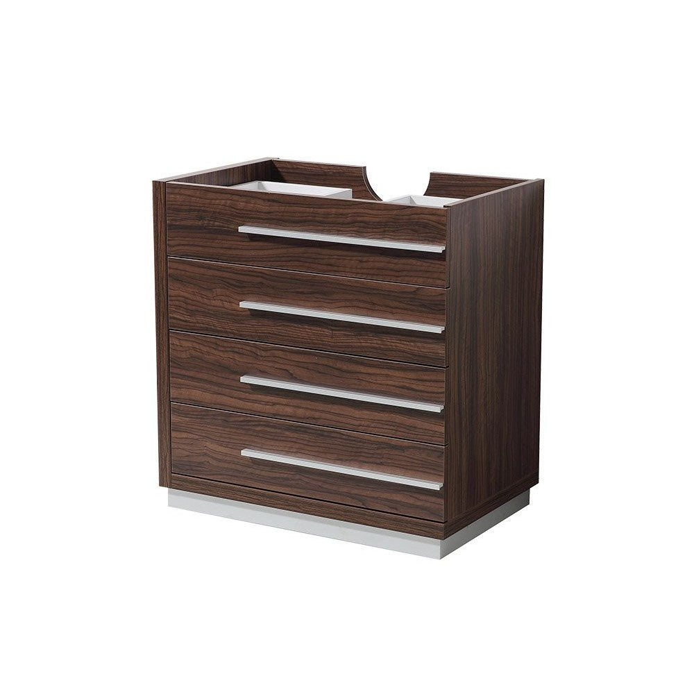 Fresca Livello 30" Walnut Modern Bathroom Cabinet