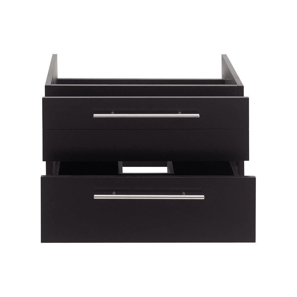 Fresca Lucera 24" Espresso Wall Hung Vessel Sink Modern Bathroom Cabinet