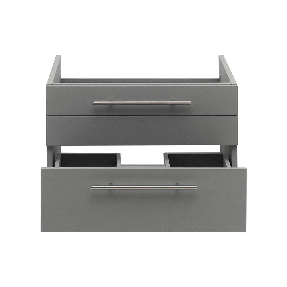 Fresca Lucera 24" Gray Wall Hung Undermount Sink Modern Bathroom Cabinet