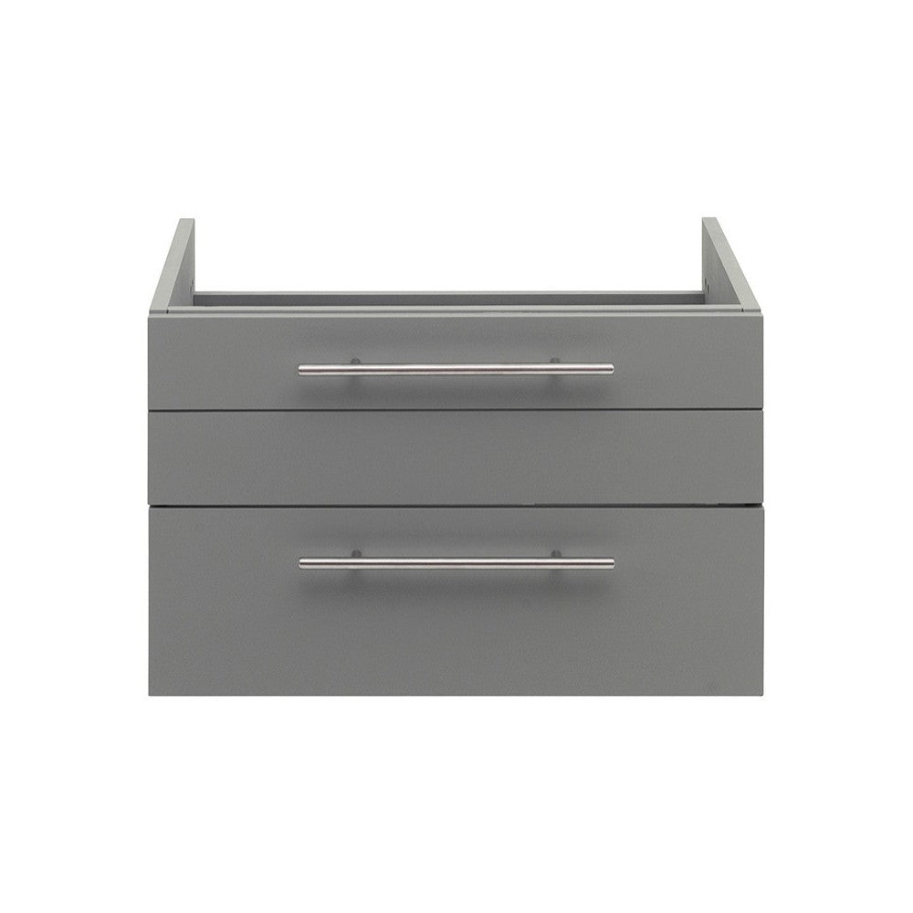 Fresca Lucera 24" Gray Wall Hung Undermount Sink Modern Bathroom Cabinet