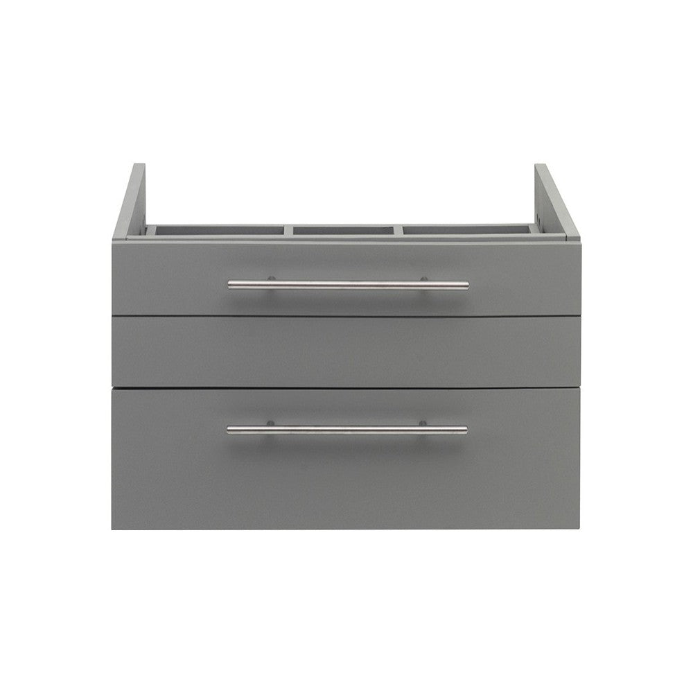 Fresca Lucera 24" Gray Wall Hung Vessel Sink Modern Bathroom Cabinet